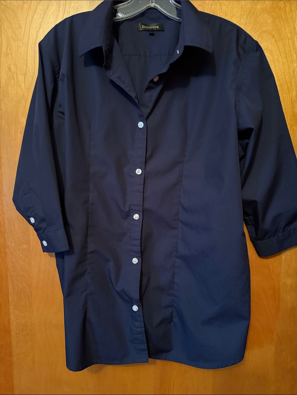 Women’s Navy Blue Button-Up blouse in size XL